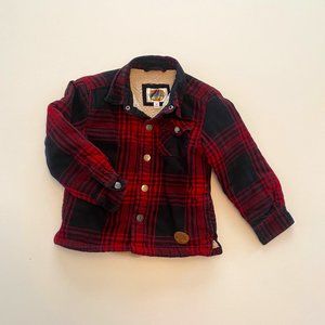 Outdoor Kids Bass Pro Shops Kids Boys Sherpa-Lined Plaid Jacket Size 4T
